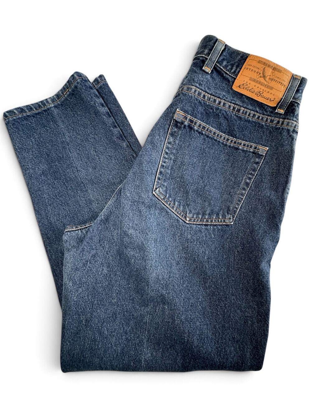 Vintage Eddie Bauer High Rise Mom Jeans Womens 16 Tapered Blue Denim Cotton